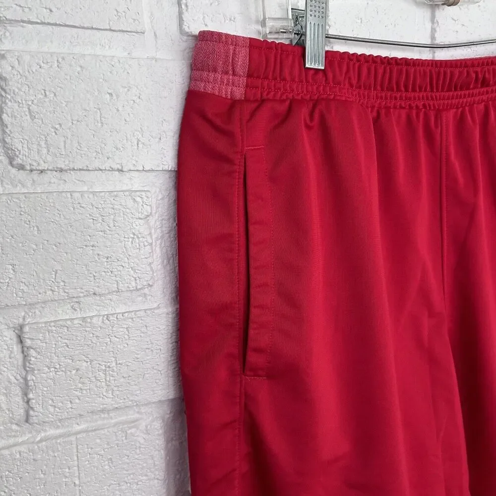 Under Armour Basketball Shorts Red Mens Large Loose Pockets